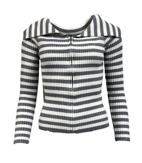 Maglione zip riga