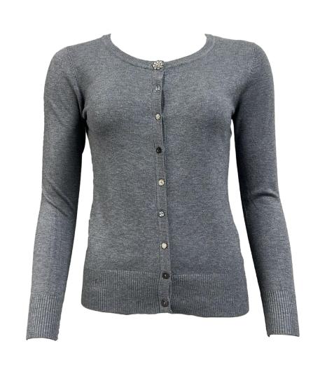 Cardigan bottoni strass