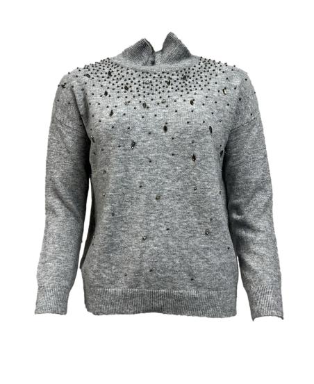 Maglione cascata strass