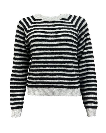 Maglione righe lurex