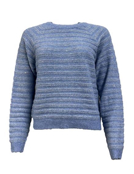 Maglione righe lurex