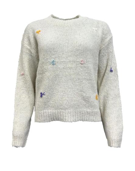 Maglione fiocchi colorati