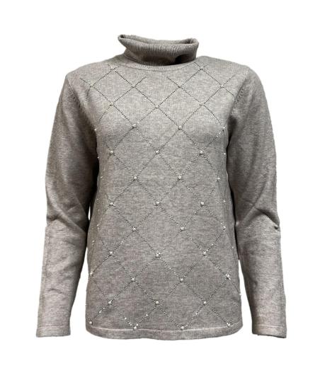 Maglione lupetto perle