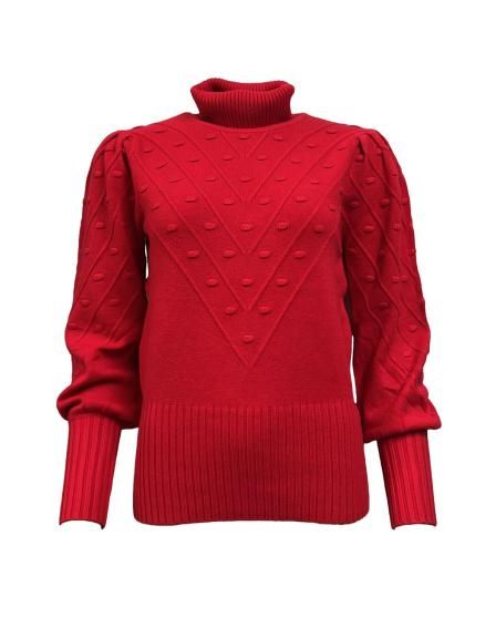 Maglione lupetto palloncino pois