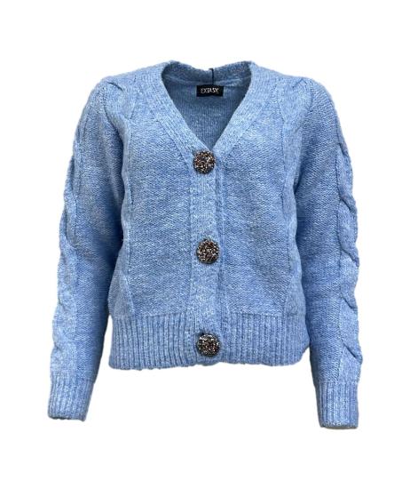 Cardigan 3 bottoni lurex