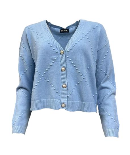 Giacchina pois bott. perle