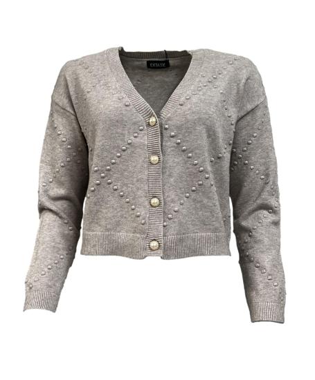 Giacchina pois bott. perle