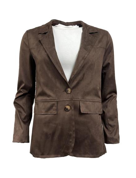 Giacca 2 bottoni camoscio