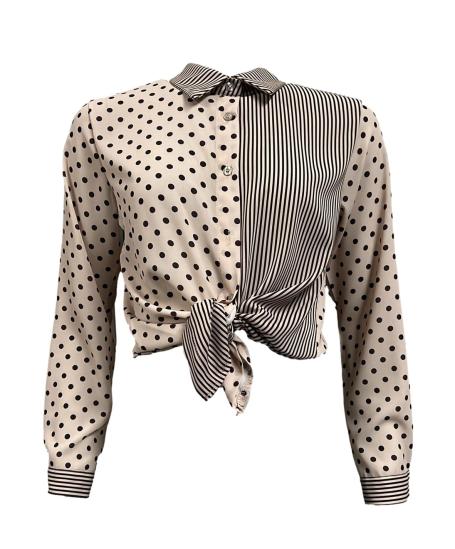 Camicia pannelli pois righe