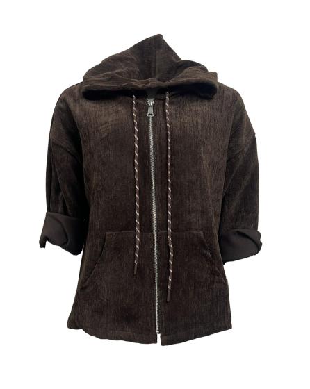 Felpa velluto zip