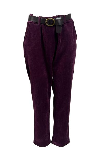 Pantalone velluto cintura