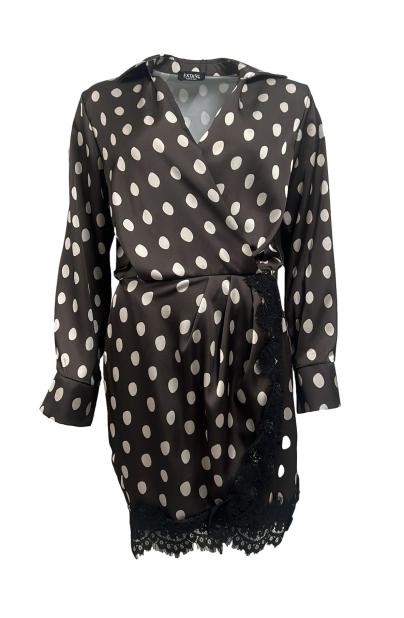 Abito portafoglio stampe e pizzo