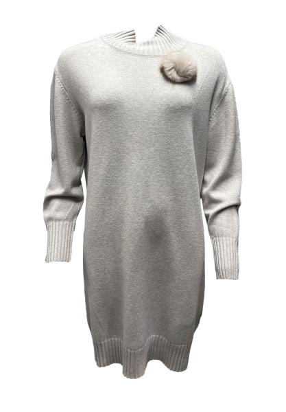 Abito lupetto spilla pon pon