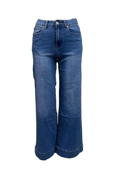 Jeans palazzo piega