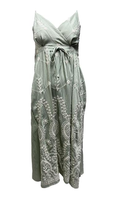 Abito coulisse ricamo
