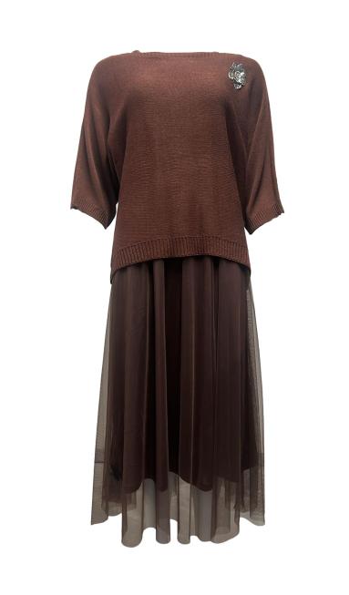 Set gonna maglia filo