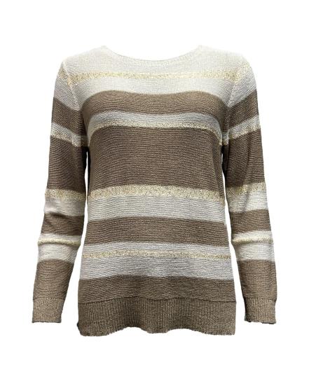 Maglia filo righe lurex