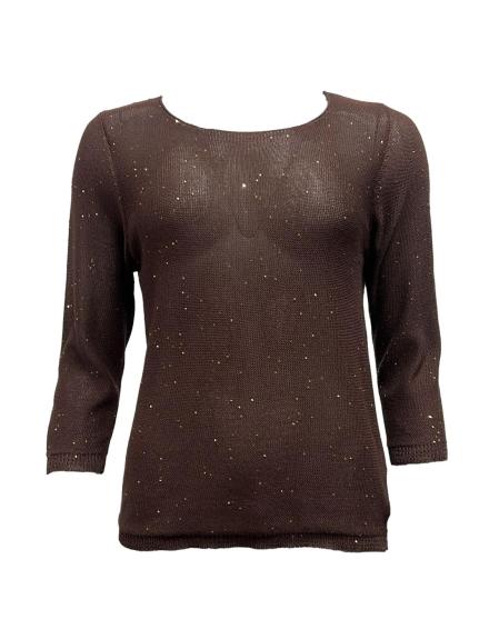 Maglia trasparenza paillettes
