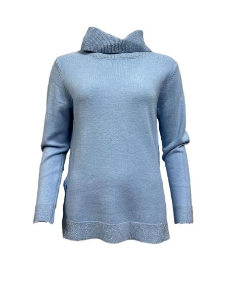 Maglione collo lurex