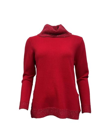 Maglione collo lurex