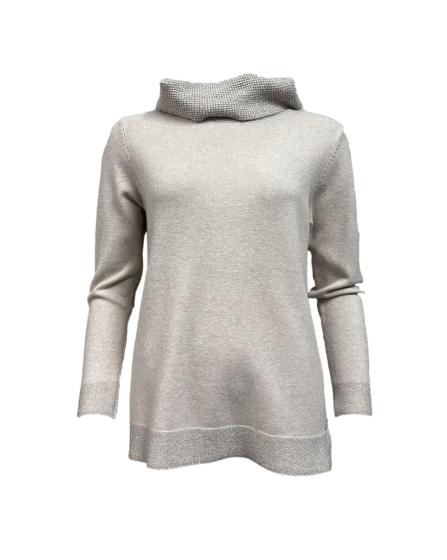 Maglione collo lurex