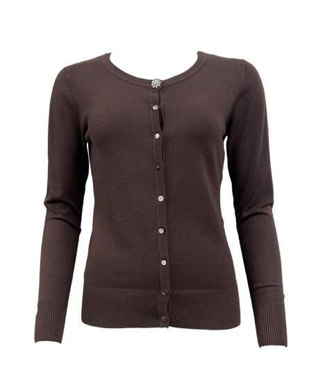 Cardigan bottoni strass