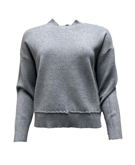 Maglia mezzo collo fondo trecce