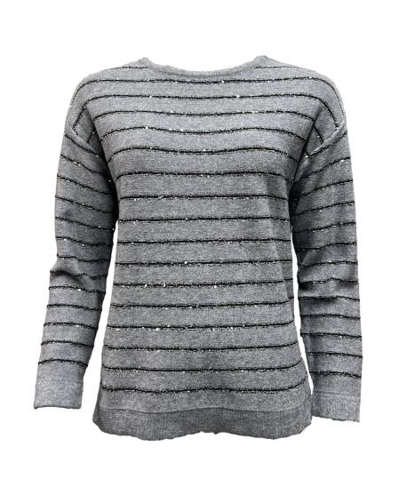 Maglia riga paillettes