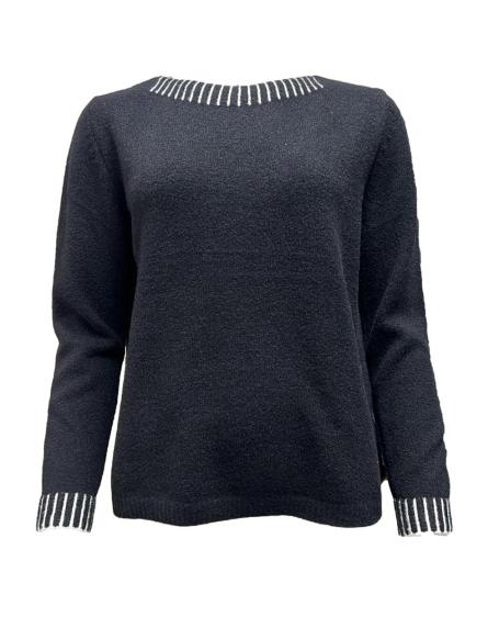 Maglione cuciture bicolore