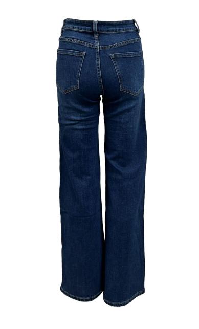 Jeans palazzo scuro strass