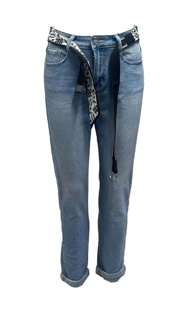 Jeans mom-fit cintura raso