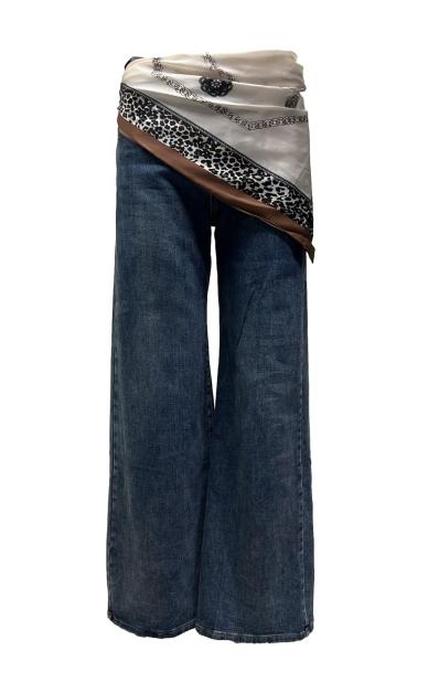 Jeans palazzo bandana raso st.