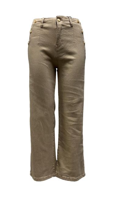 Jeans cotone bottoni oro