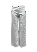 Jeans colorato bottoni oro