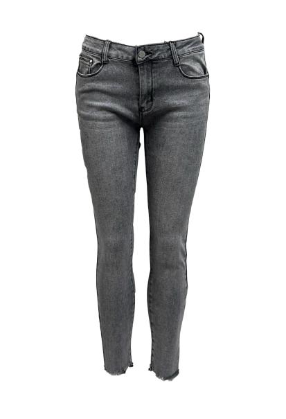 Jeans grigio sfrangio