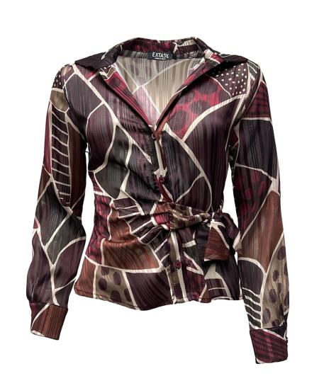 Camicia fiocco lato st. geometrica-pois