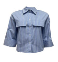 Camicia corta righe pattine