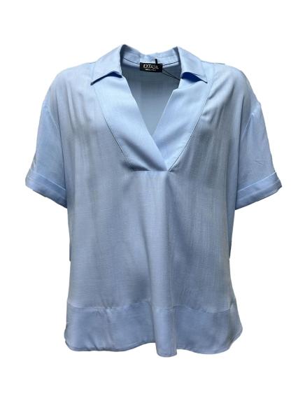 Casacca scollo V misto lino