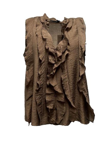 Top - camicia rouches