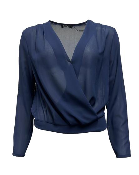 Blusa incrocio baschina filo arriccio dt