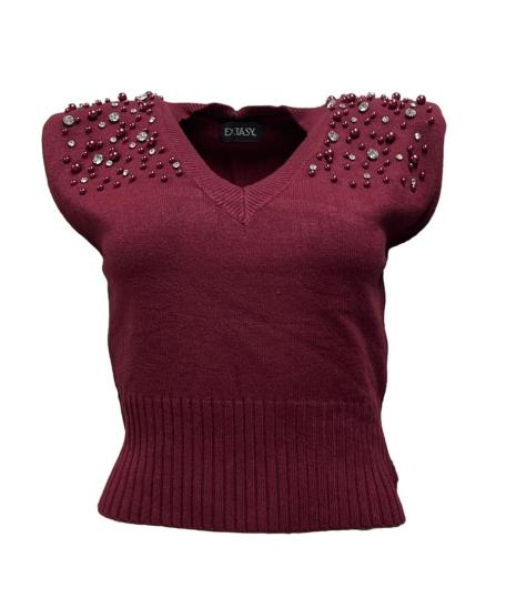 Gilet strass spalle