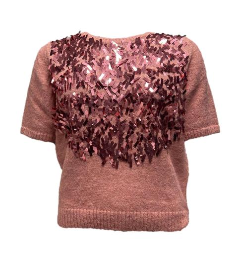 Maglia carre dv paillettes