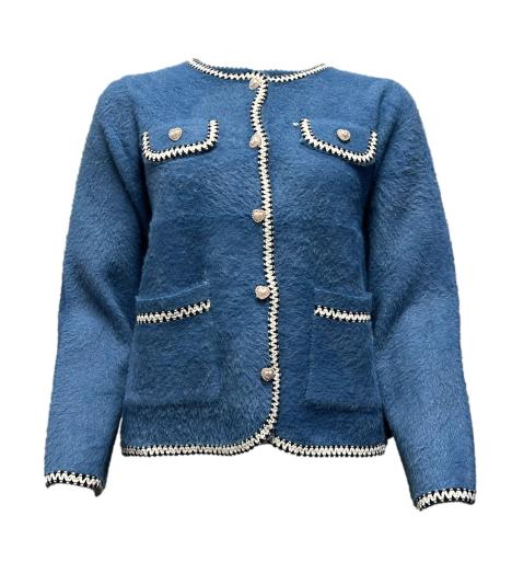 Giacca chanel pattine e tasche rifiniture
