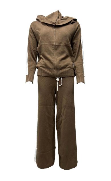 Completo maglia felpa zip pantalaccetto