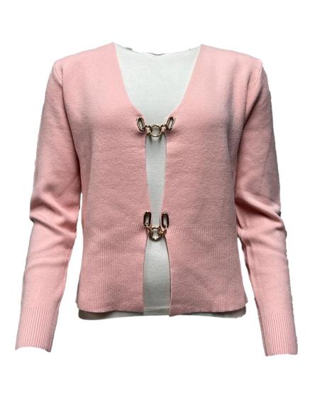 Cardigan abbottonatura gancio