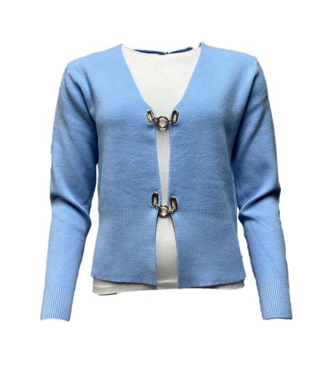 Cardigan abbottonatura gancio
