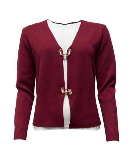 Cardigan abbottonatura gancio