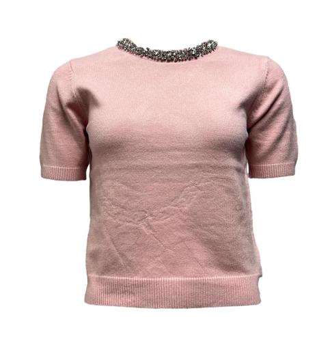 Maglia mm acc. strass