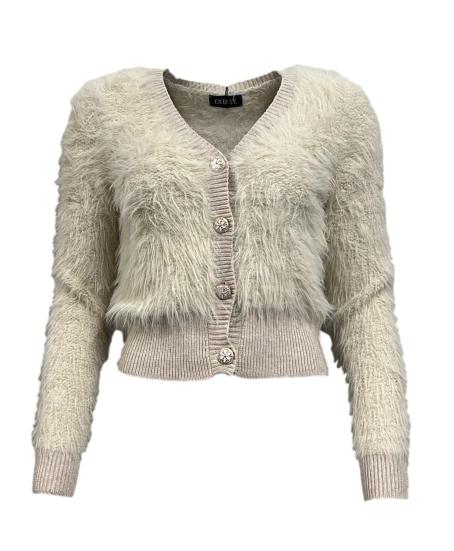 Giacchino pelo bottoni fiori