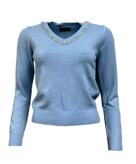Maglione punta acc. strass